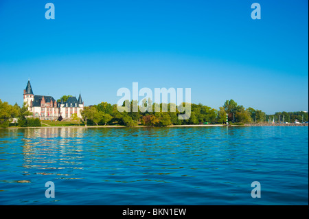 Klink, château, Western-Pomerania Mecklenburg Mueritz, Allemagne Banque D'Images