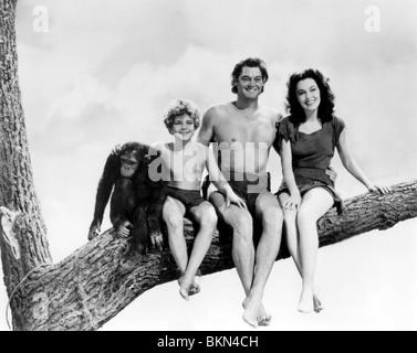 L'ÉVASION de Tarzan (1936), Johnny Weissmuller MAUREEN O'SULLIVAN TZE 017P Banque D'Images