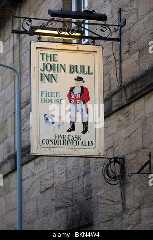 Le John Bull Inn de Alnwick, Northumberland, Angleterre. Banque D'Images