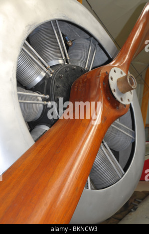 De près de l'hélice du moteur de la 1ère guerre mondiale l'avion Sopwith Camel Banque D'Images