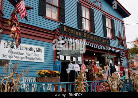 Country Store,maison,Magasins,Local,Production,pains,confitures,pays,alimentaire,fromages,Weston Foods Weston, Country Store, New York USA Banque D'Images