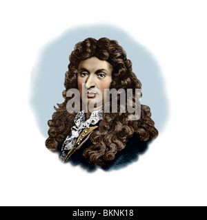 Jean Baptiste Lully Compositeur français 16321687 une gravure de Vignette moderne Banque D'Images