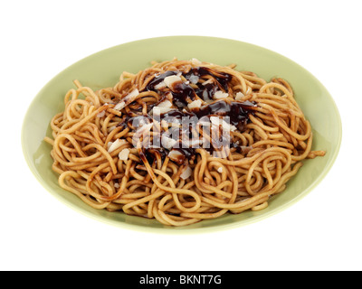 Pâtes avec sauce au chocolat et au parmesan Banque D'Images