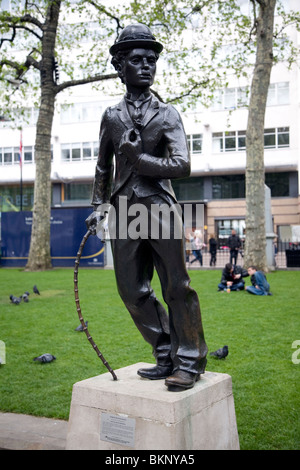 Statue de Charlie Chaplin, Leicester Square, Londres, Angleterre Banque D'Images