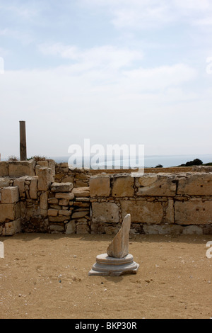 L'ANCIENNE DEMEURE DE LA BASILIQUE CHRÉTIENNE À KOURION, SUR L'île de Chypre. Banque D'Images