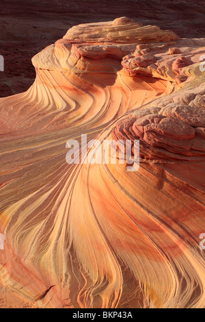 Motifs abstraits sur les formations de grès érodées à Vermilion Cliffs National Monument Banque D'Images