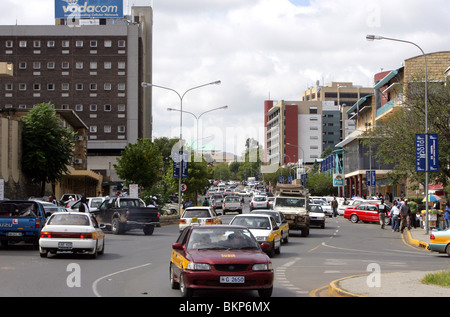 Le centre de Maseru, capitale du Lesotho Banque D'Images