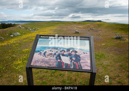 Camp américain, San Juan Island, Washington, USA. Cette colline a été utilisée une redoute un bunker ou de défendre le camp des Britanniques. Banque D'Images