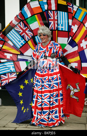 Un participant à l'événement l'Europride en 2003 à Manchester Banque D'Images