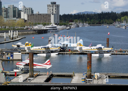 Harbour Air terminal d'hydravion à Vancouver, ville port intérieur. Banque D'Images