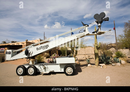 Old Tucson Studios prop. de la flèche de l'appareil photo Tucson, Arizona. Banque D'Images