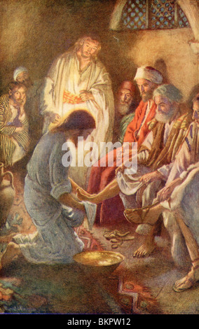 Si je puis, le Seigneur et le Maître, je vous ai lavé les pieds, vous aussi vous laver les pieds les uns aux autres (St John xiii.14) Banque D'Images