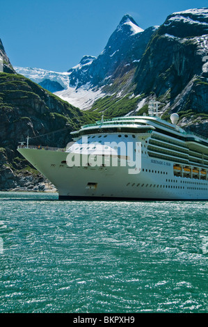 Royal Carribean Cruise ship in Endicott, Tracy Arm Arm-Fords la terreur, le sud-est de l'Alaska Wilderness National Banque D'Images