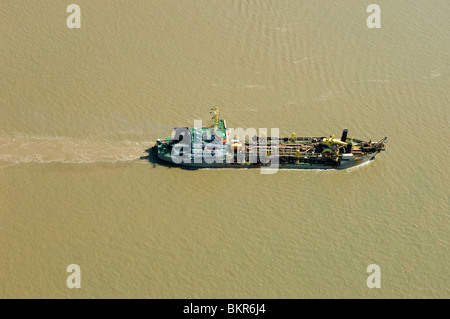 La drague Zanen Barents dans la rivière Orwell UK Suffolk Banque D'Images