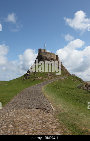 Château de Lindisfarne Île Sainte BRITANNIQUE Northumberland Banque D'Images