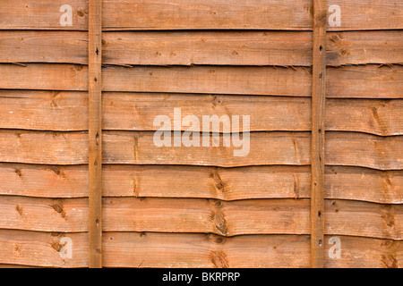 Close up d'un panneau de clôture en bois Banque D'Images