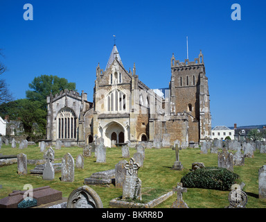 Milieu du 14e siècle l'église St Mary, l'une des plus belles églises dans le comté, dans la ville de Devonshire Budleigh Salterton Banque D'Images