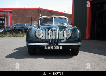 British Racing Green Jaguar XK120 Roadster Banque D'Images