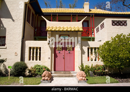 Une maison à George Merricks Village Chinois, Coral Gables Miami Floride Banque D'Images