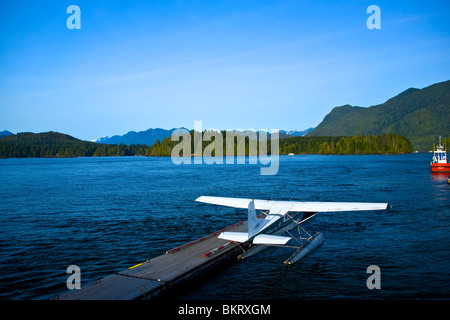 D'hydravion à Tofino, BC Canada dock Banque D'Images