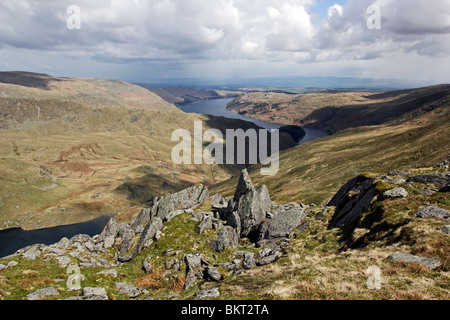 Vue depuis Nan Bield Transmettre Harter est tombé dans le Lake District. Banque D'Images