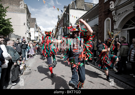 Fox's Border Morris aux socs Festival Banque D'Images