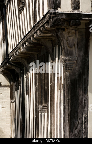 L'ancien Hall de la laine sur le coin de rue de la femme et de l'eau Rue, Lavenham - maintenant partie de The Swan Inn Banque D'Images