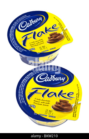 Deux boîtes de 90g de chocolat au lait Cadbury flake dessert Banque D'Images