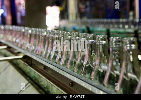 Gros plan sur des bouteilles en verre Banque D'Images