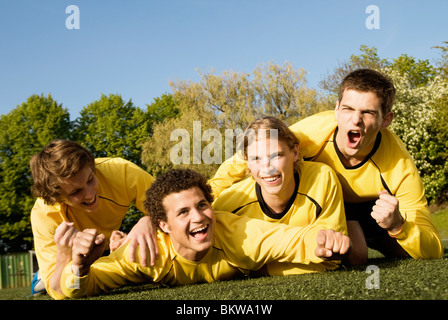 Football happy guy Banque D'Images