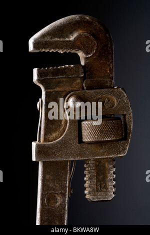 Vieux singe utilisé clés à cliquet Banque D'Images