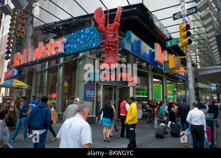 Un homard rouge restaurant à Times Square à New York Banque D'Images