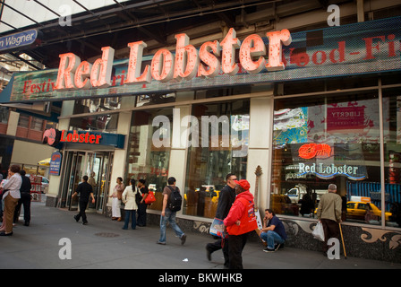 Un homard rouge restaurant à Times Square à New York Banque D'Images