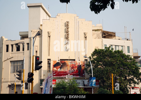 La construction de Cinéma Regal dans Mumbai, Inde. Banque D'Images