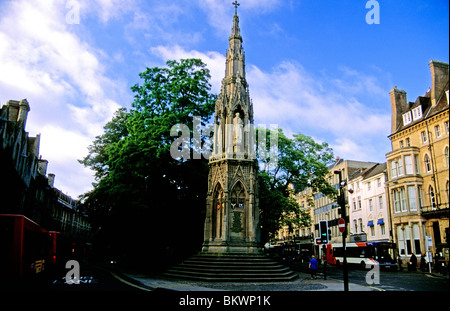 Le Martyr's Memorial, Oxford, Angleterre, commémorant la mort de Nicholas Ridley, Hugh Latimer et Thomas Cranmer en 1555 Banque D'Images