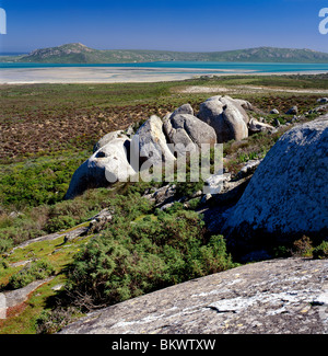 Vue paysage de West Coast National Park & Langebaan Lagoon au nord de Cape Town, Afrique du Sud Banque D'Images