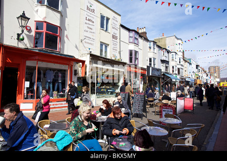 Gardner Street, North Laines à Brighton, Angleterre Banque D'Images