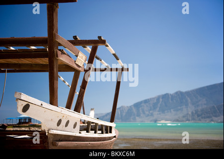 Bateau de pêche traditionnel de la côte d'Oman, Musandam, Banque D'Images
