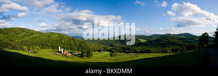 Une ferme à Barnet, New York. Vallée de la rivière Connecticut. Banque D'Images