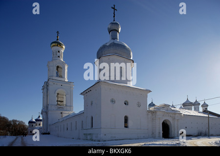 Russie,Novgorod-la-Grande Région,Yuriev (St Georges) Monastère,Bell Tower,12e siècle Banque D'Images