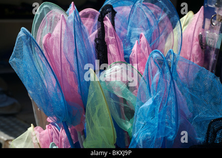 Jouet coloré des filets de pêche, Salcombe, Devon, UK Banque D'Images