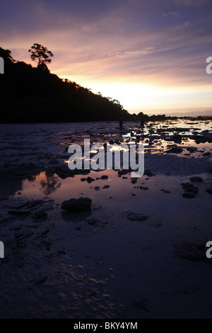 Coucher du soleil à Ko Surin, marine national park, Thaïlande Banque D'Images