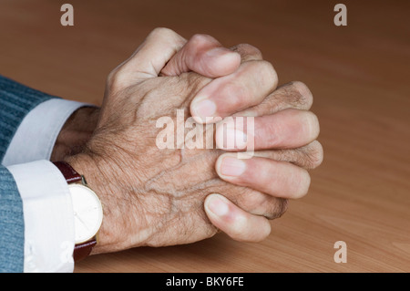 Close-up of a man's hands Banque D'Images