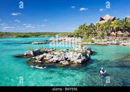 L'Aquapark Xel-Ha, État de Quintana Roo, Yucatan, Mexique Péninsule Banque D'Images