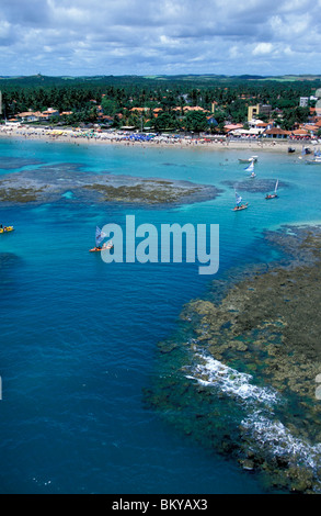 Jangadas, Porto de Galinhas, Pernambuco, Brésil Banque D'Images