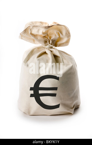 Sac de l'argent Euro Banque D'Images