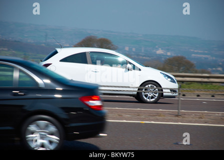 Le trafic sur l'autoroute M62. Banque D'Images