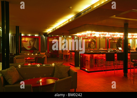 Bar Rouge, le Bar Rouge, bar de luxe, Bar Design en 18 Banque D'Images