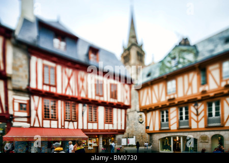 Henry IV square, ville de Vannes, Departament de Morbihan, Bretagne, France. L'objectif utilisé incliné pour plus faible profondeur de champ Banque D'Images