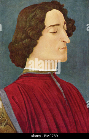 Portrait de Giuliano De Medici Banque D'Images